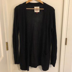 SO Long Sleeve Black Cardigan Sweater